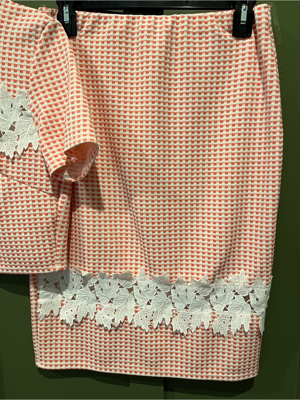 Pink Lace-Trim Two-Piece Dress Set - Picture 2 of 3